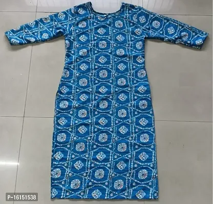 Stylish Cotton Printed Kurti For Women-thumb0