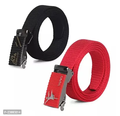 Comfortable Multicoloured Leather Wide Belt For Men Pack Of 2