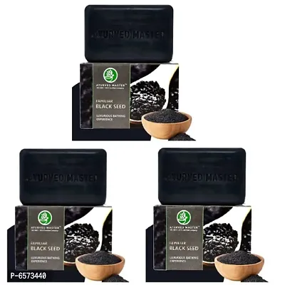 Activated Black Seed Bath Soap, Removes Acne, Dark Spots and Pigmentation On Oily And Dry Skin For Men and Women, Also Good as Gift Set for Women-thumb0