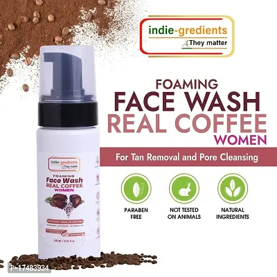 indie-gredients Coffee Skin Care Paraben,SLS Free Foaming Facewash[150ml] [FREE blackseed soap] Face Wash (150 g)-thumb0