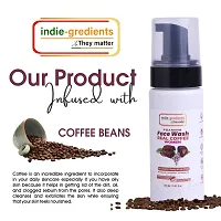 indie-gredients Coffee Skin Care Paraben,SLS Free Foaming Facewash[150ml] [FREE blackseed soap] Face Wash (150 g)-thumb2