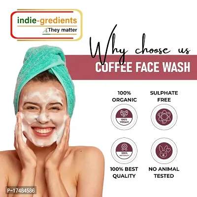 indie-gredients Coffee Skin Care Paraben  SLS Free Face wash Face Wash (150 ml)-thumb5
