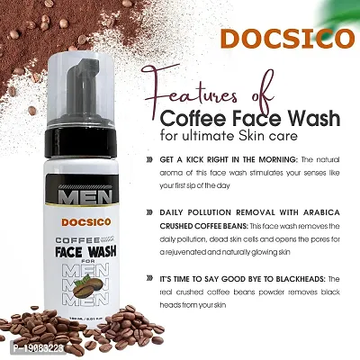 Docsico Coffee Foaming Face Wash| Detoxifying  Deep Cleansing for Men| 150ML-thumb5