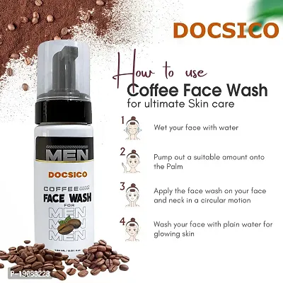 Docsico Coffee Foaming Face Wash| Detoxifying  Deep Cleansing for Men| 150ML-thumb4