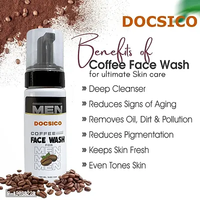 Docsico Coffee Foaming Face Wash| Detoxifying  Deep Cleansing for Men| 150ML-thumb3