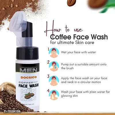 Docsico Coffee Foaming Face Wash| Detoxifying  Deep Cleansing for Men| 150ML-thumb3