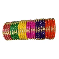 Women Glass Zircon Bangles Kadda Pack Of 24-thumb1