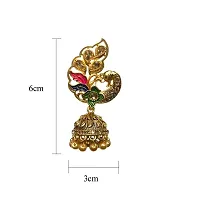 Tiaraa Stylish Traditional Jewellery Gold Plated Jhumkis Earrings for Women-thumb1