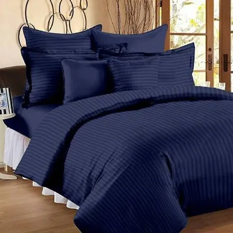 Solid Cotton Double Bedsheet with 2 Pillow Cover