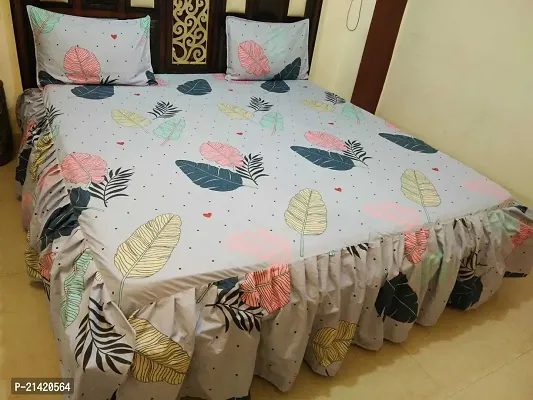 Comfortable Cotton Printed Queen Bedsheet with Pillow Covers