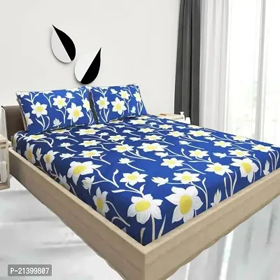 Stylish Cotton Double Bedsheet with 2 Pillow Covers-thumb0