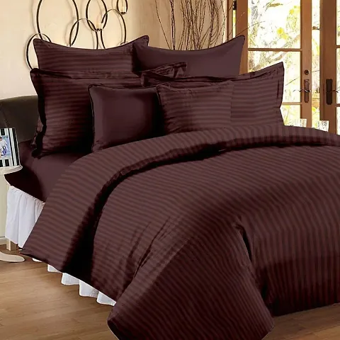 Solid Cotton Double Bedsheet with 2 Pillow Cover