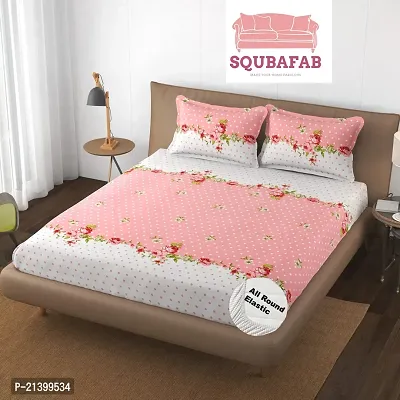 Stylish Cotton Double Bedsheet with 2 Pillow Covers