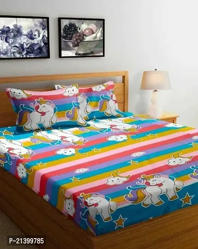 Stylish Cotton Double Bedsheet with 2 Pillow Covers