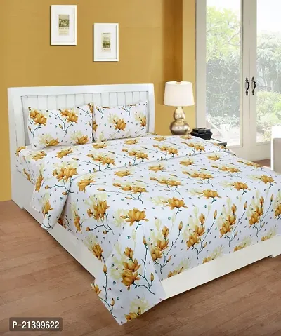Stylish Cotton Double Bedsheet with 2 Pillow Covers-thumb0