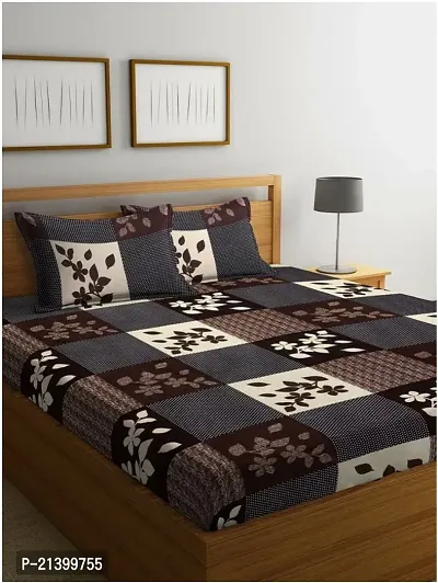 Stylish Cotton Double Bedsheet with 2 Pillow Covers-thumb0