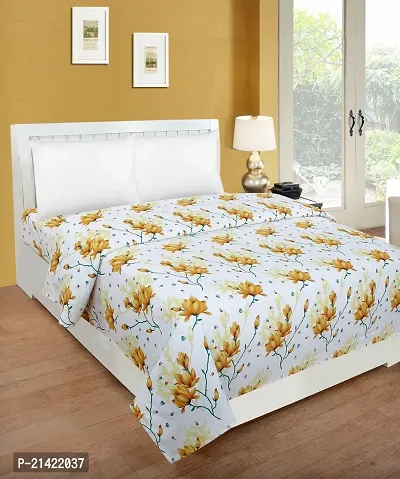 Comfortable Cotton Double Size 1 Bedsheet With 2 Pillowcovers