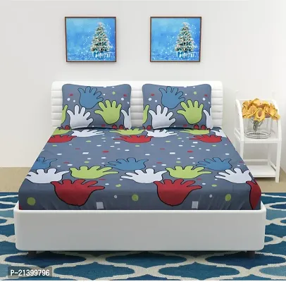 Stylish Cotton Double Bedsheet with 2 Pillow Covers