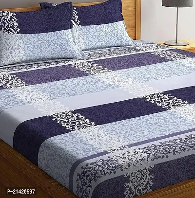 Comfortable Microfiber Printed Queen Bedsheet with Pillow Covers