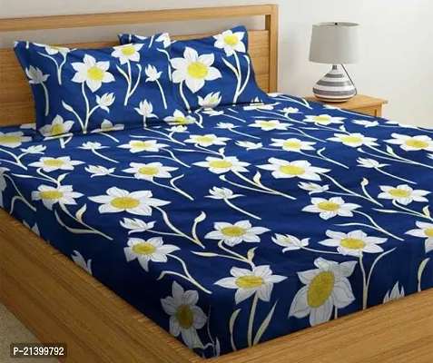 Stylish Cotton Double Bedsheet with 2 Pillow Covers-thumb0