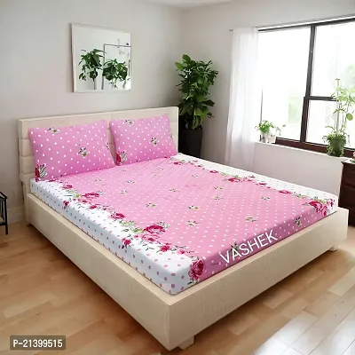 Stylish Cotton Double Bedsheet with 2 Pillow Covers