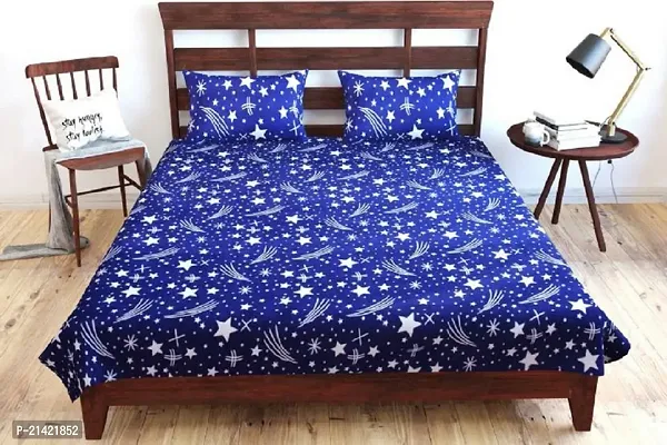 Comfortable Cotton  Queen Bedsheet with Pillow Covers-thumb0