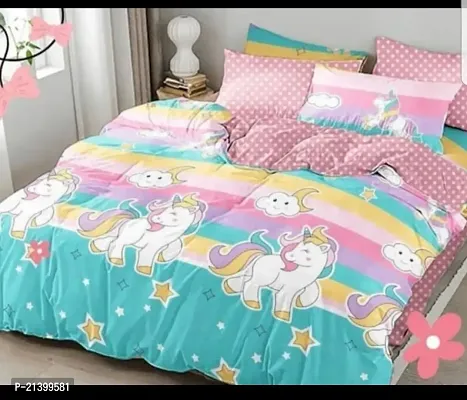 Stylish Cotton Double Bedsheet with 2 Pillow Covers-thumb0