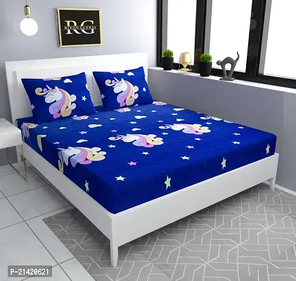 Comfortable Cotton Printed Queen Bedsheet with Pillow Covers