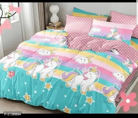 Stylish Cotton Double Bedsheet with 2 Pillow Covers-thumb0