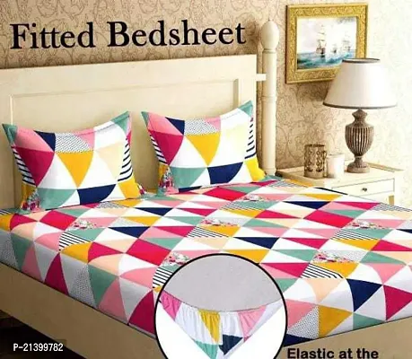 Stylish Cotton Double Bedsheet with 2 Pillow Covers