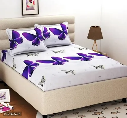 Comfortable Polycotton Double Size 1 Bedsheet With 2 Pillowcovers