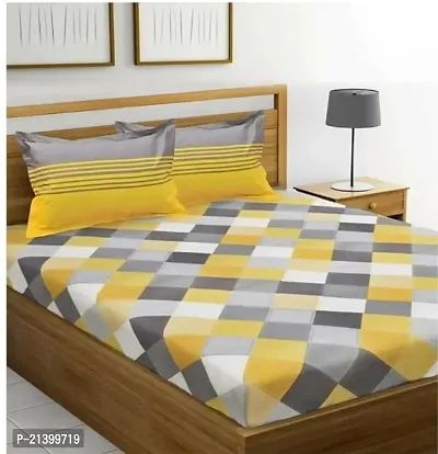 Stylish Cotton Double Bedsheet with 2 Pillow Covers-thumb0