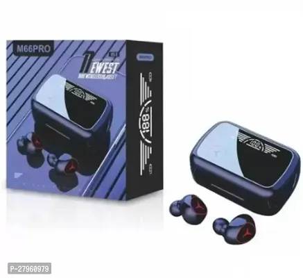 M 66 TWS   Bluetooth 5.1 Wireless Earbuds Touch Waterproof IP7X LED Digital Display Bluetooth Headset (Black, True Wireless)-thumb0
