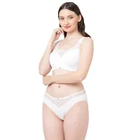 Stylish Cotton Solid Bra And Panty Set for Women-thumb1