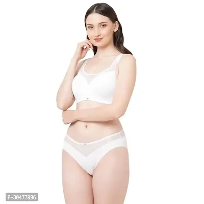 Stylish Cotton Solid Bra And Panty Set for Women-thumb2