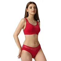 Stylish Cotton Solid Bra And Panty Set for Women-thumb3