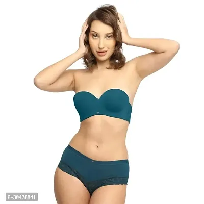 Stylish Cotton Solid Bra And Panty Set for Women