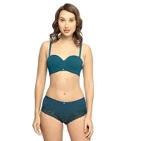 Stylish Cotton Solid Bra And Panty Set for Women-thumb3