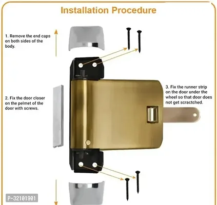 Apporx 7 Inches Mortice Door Handle Lock Set 007 Ky Black Gold Finish-thumb2