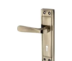 Apporx 7 Inches Mortice Door Handle Lock Set 06 Ky Brass Antique Finish With 65Mm Double Turn Door Lock 6 Lever With 3 Keysmortise Lock-thumb2