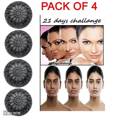 Activated Skin Care Natural Detox Face  Body Charcoal Soap For Blackheads  Anti Wrinkle, Anti Pollution Pack of 4 (4 x 100g)-thumb2