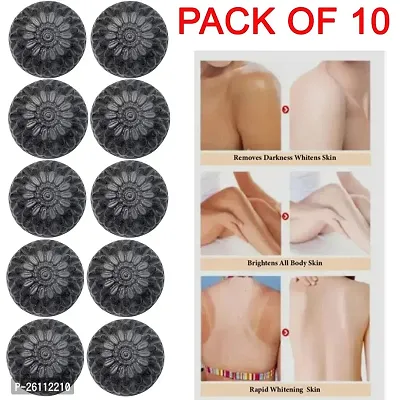 Activated Skin Care Natural Detox Face  Body Charcoal Soap For Blackheads  Anti Wrinkle, Anti Pollution Pack of 10 (10 x 100g)-thumb3