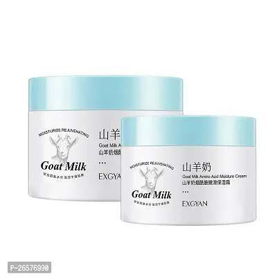Goat milk Mousse body cream whitening cream moisturizing body care (pack of 2)(200ml)-thumb0