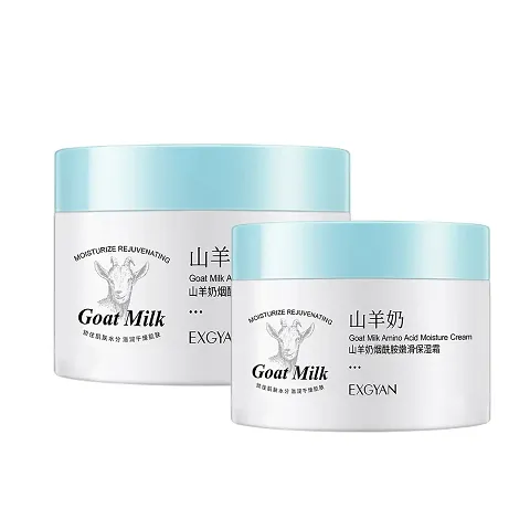 Goat milk Mousse body cream whitening cream moisturizing body care (pack of 2)(200ml)