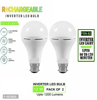 FOXSUN Cool White rechargeable AC DC Inverter home Bulbs, 9w 4 Hours Automatic Backup LED rechargable Light Bulb, 1pcs Environment-friendly Emergency bulb Indoor outdoor Made in India-thumb3