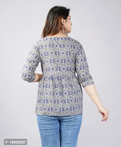 Classic Cotton Printed Tops for Womens-thumb2