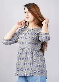 Classic Cotton Printed Tops for Womens-thumb2