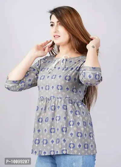 Classic Cotton Printed Tops for Womens-thumb3