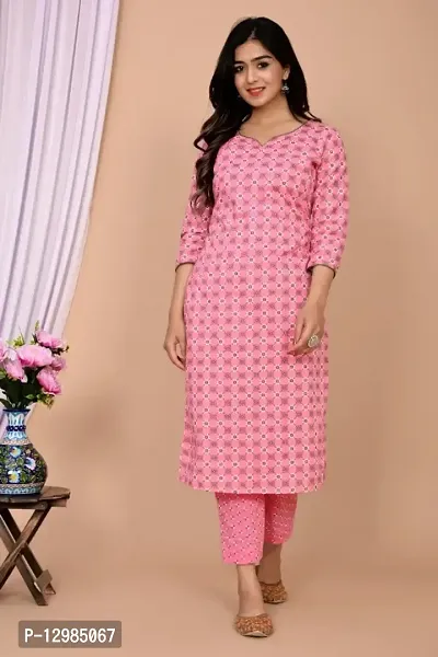 Women Kurta Pant Set Flower-thumb0