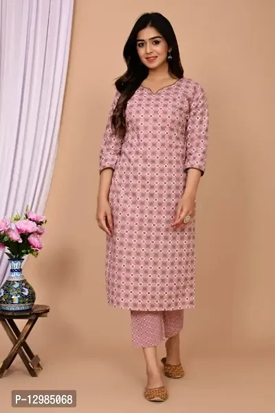 Women Kurta Pant Set Flower